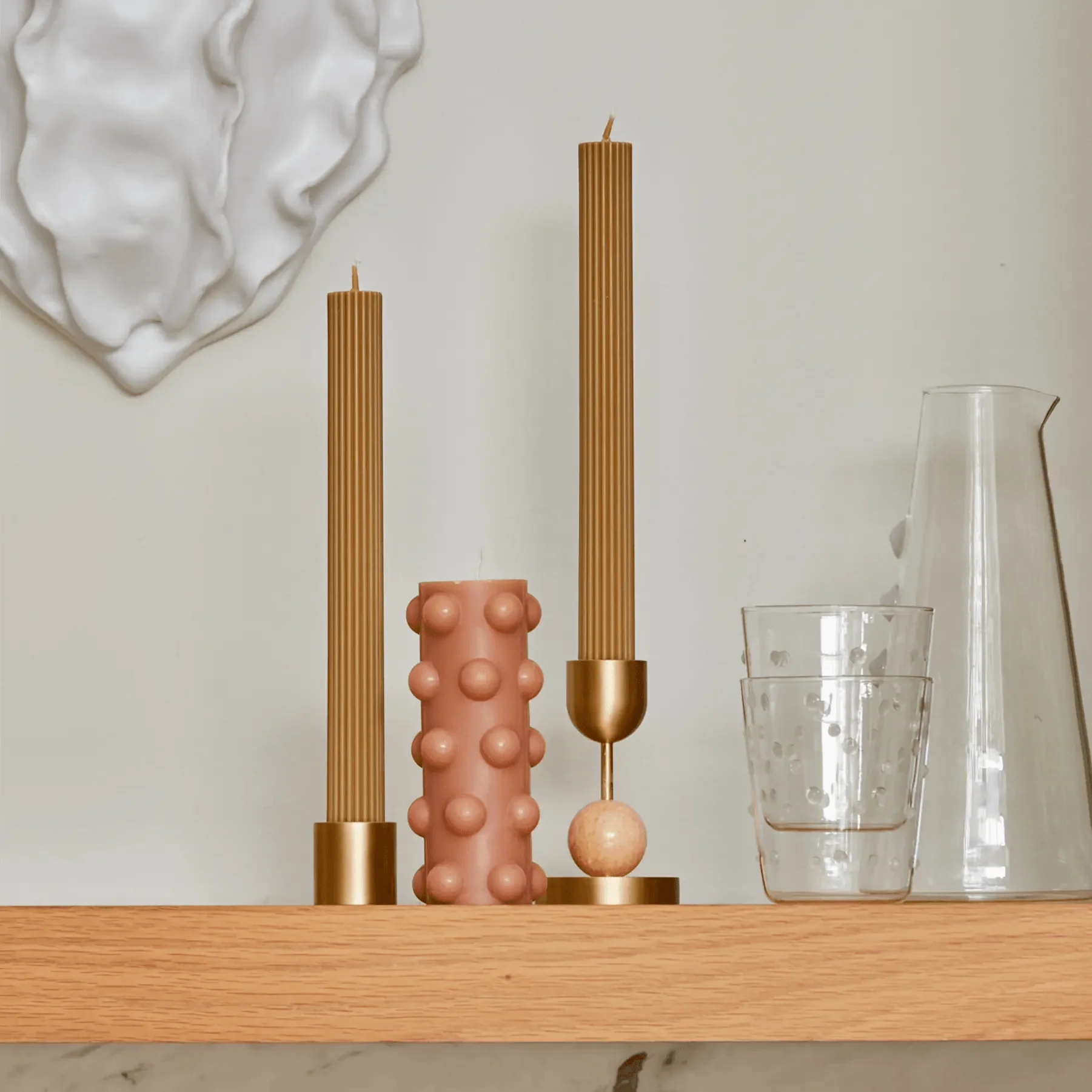 Column Brass Candle Holder - Image 3
