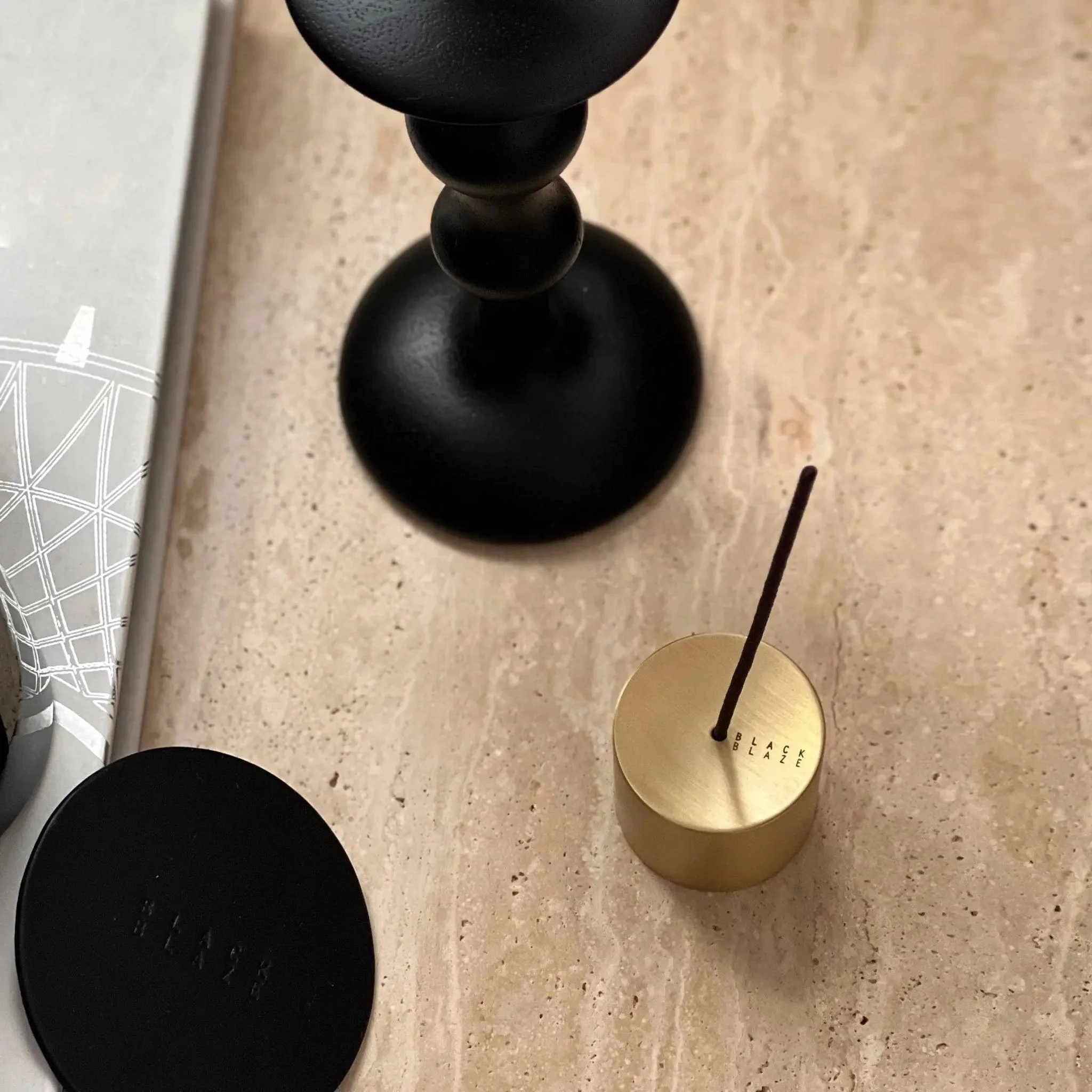 Column Brass Candle Holder - Image 4