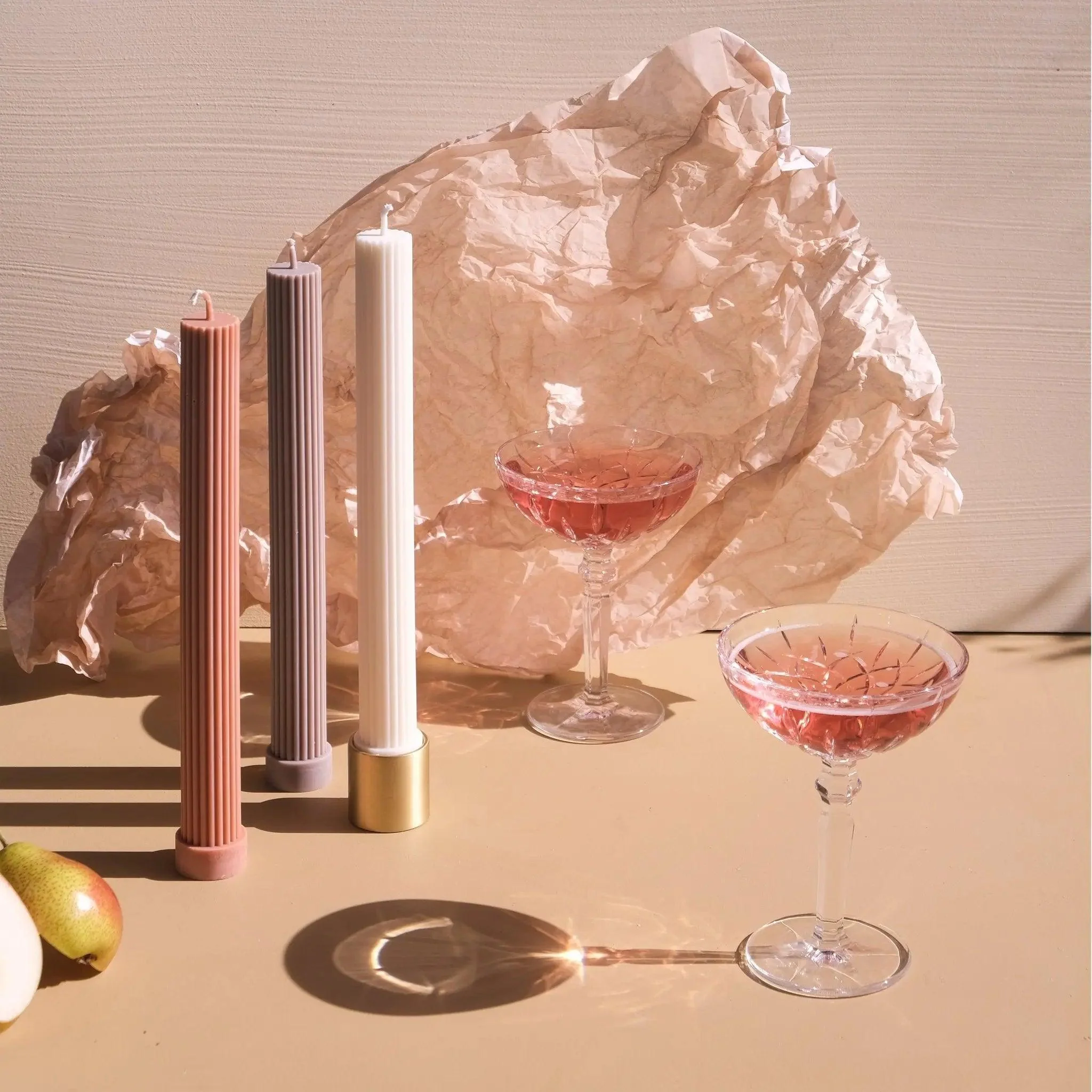 Column Brass Candle Holder - Image 5