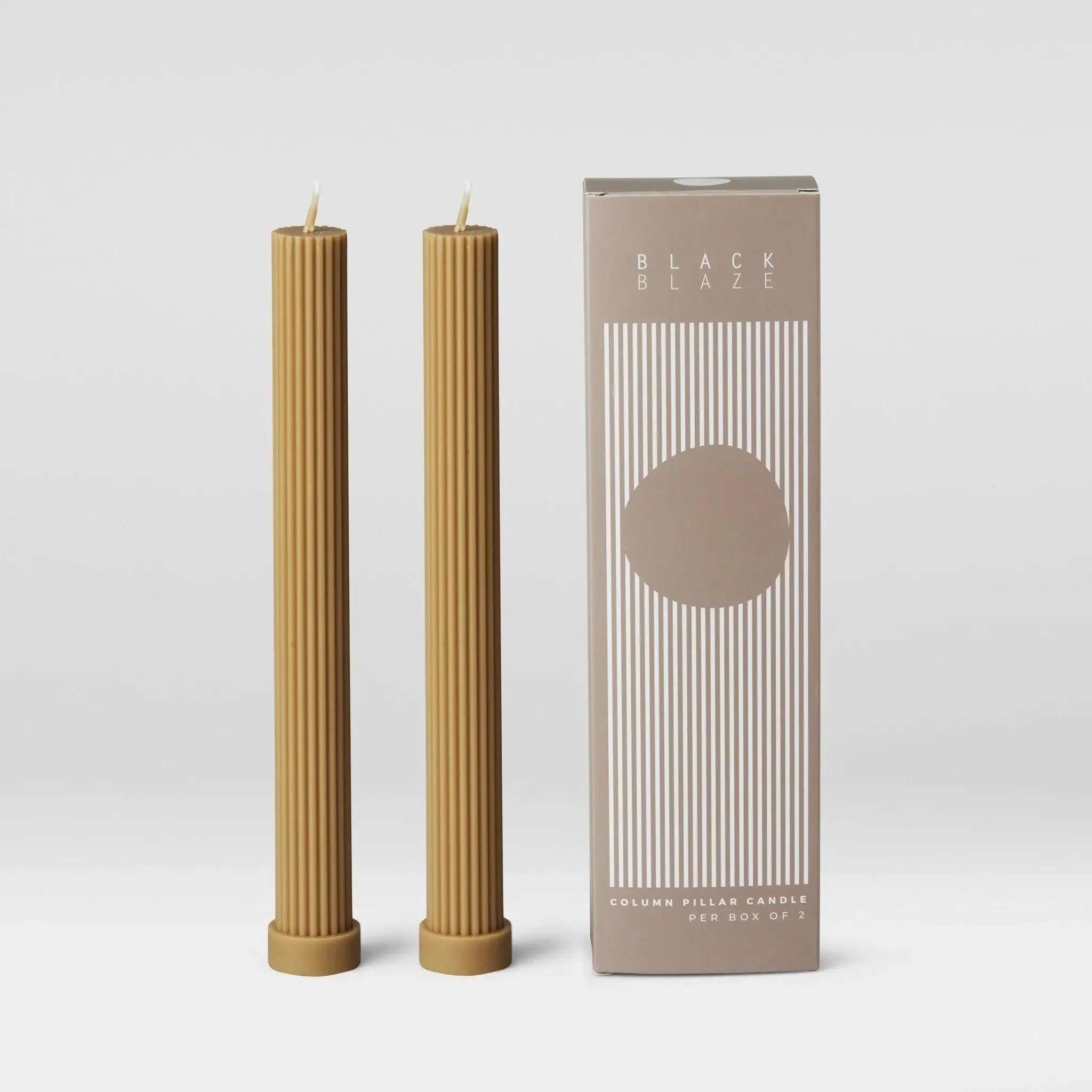 Column Pillar Candle Duo - Honey - Image 6