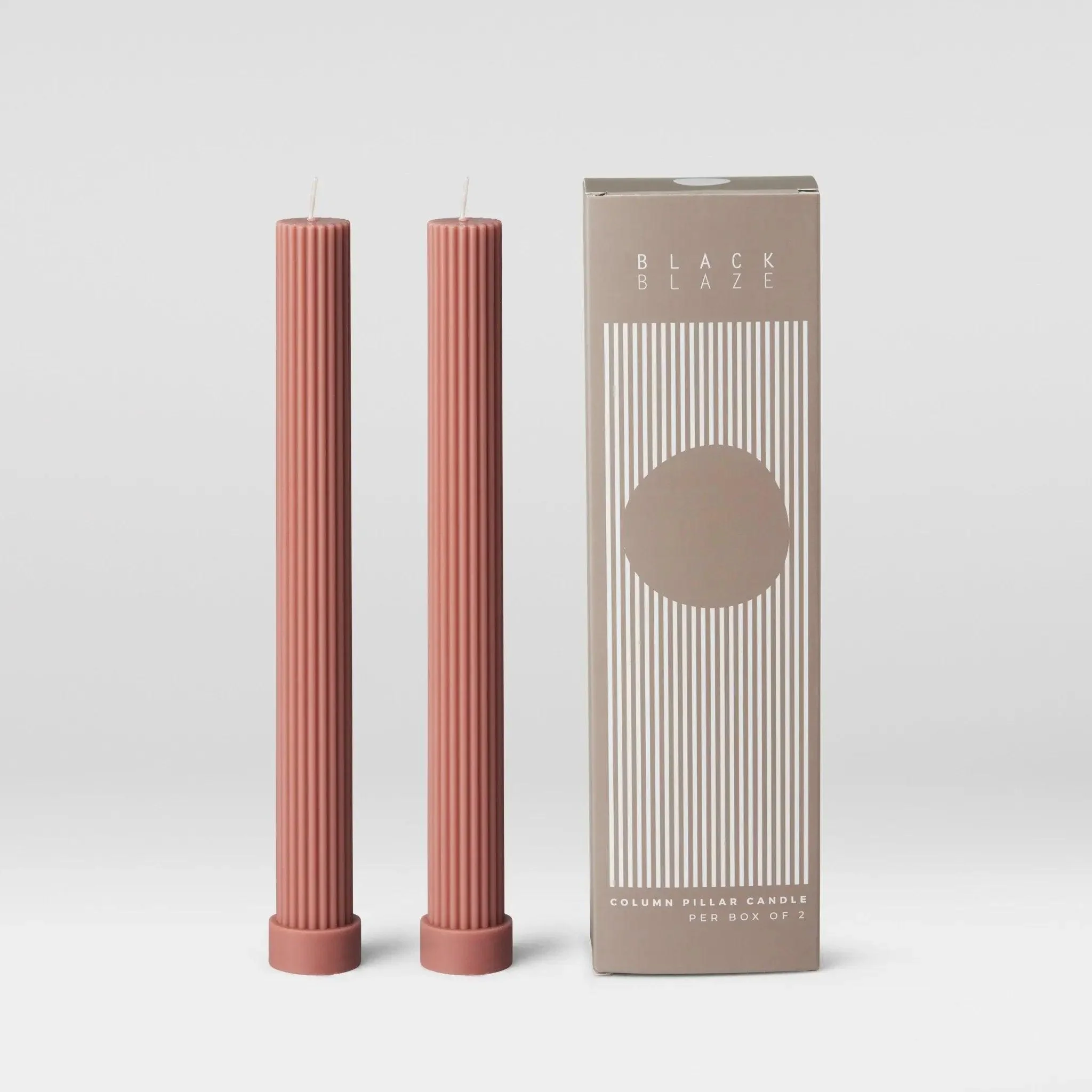 Column Pillar Candle Duo - Peach - Image 3