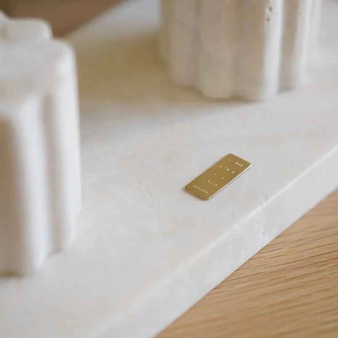 Column Tray -  Oval / Travertine - Image 5