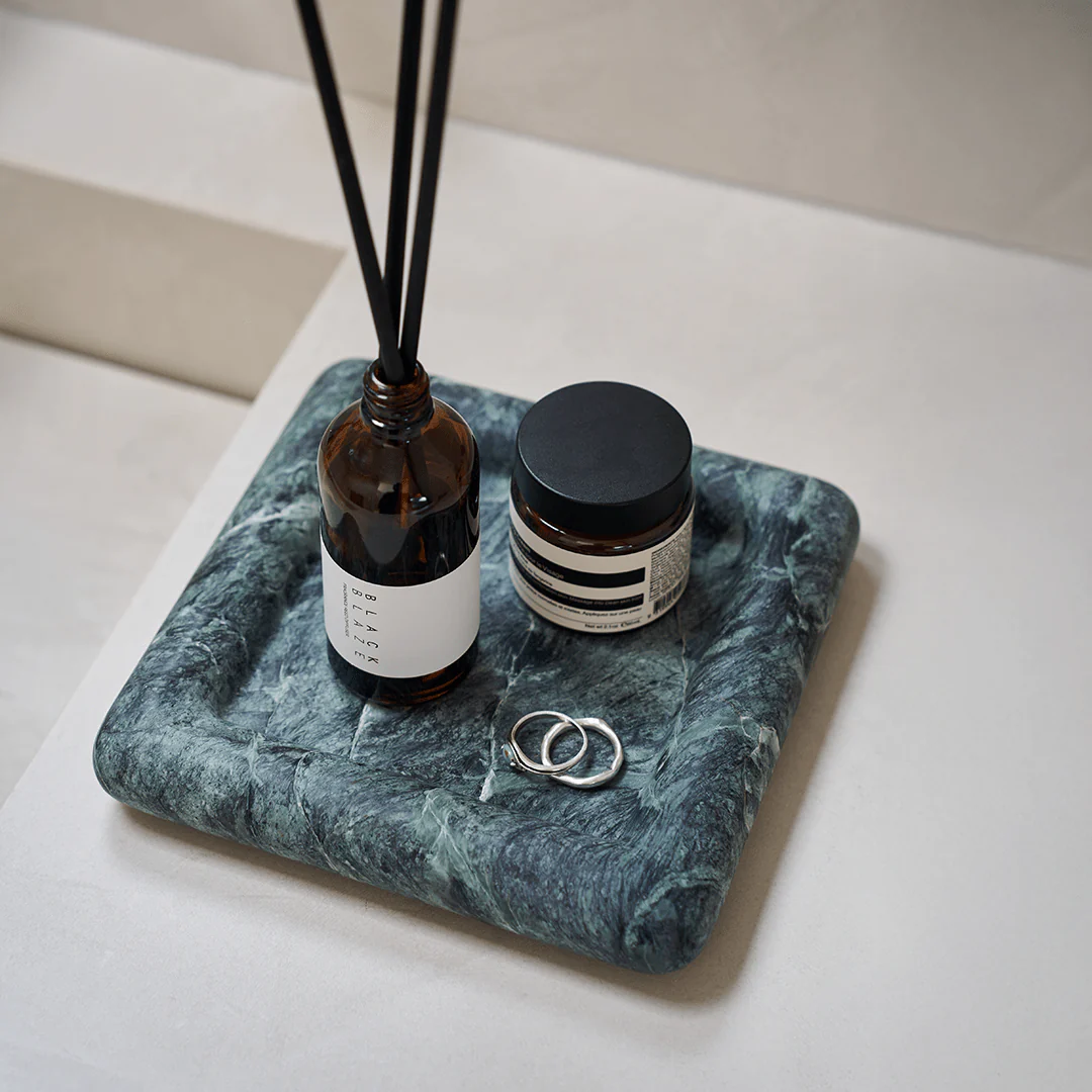 Halo Square Tray - Verde Alpi Marble - Image 3