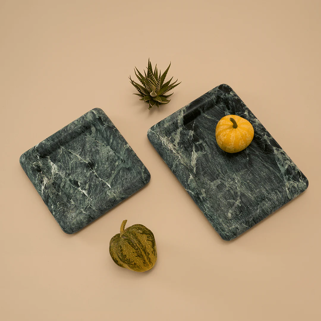Halo Square Tray - Verde Alpi Marble - Image 4