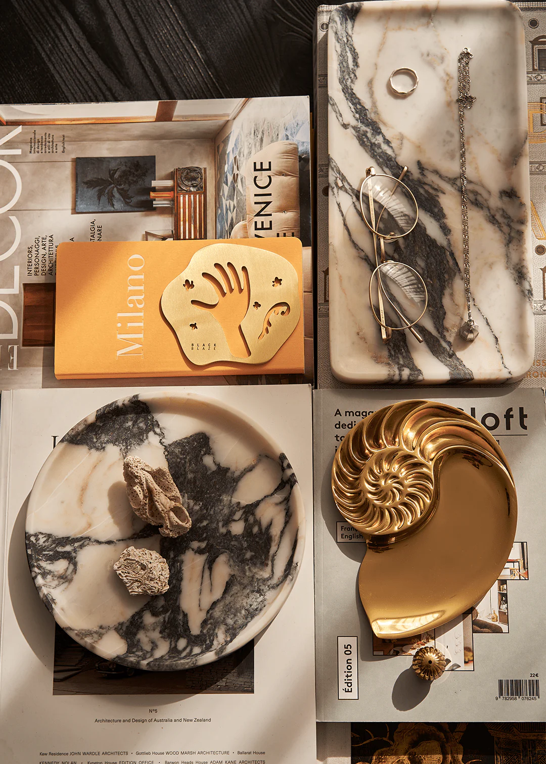 Linea Round Marble Tray - Image 6