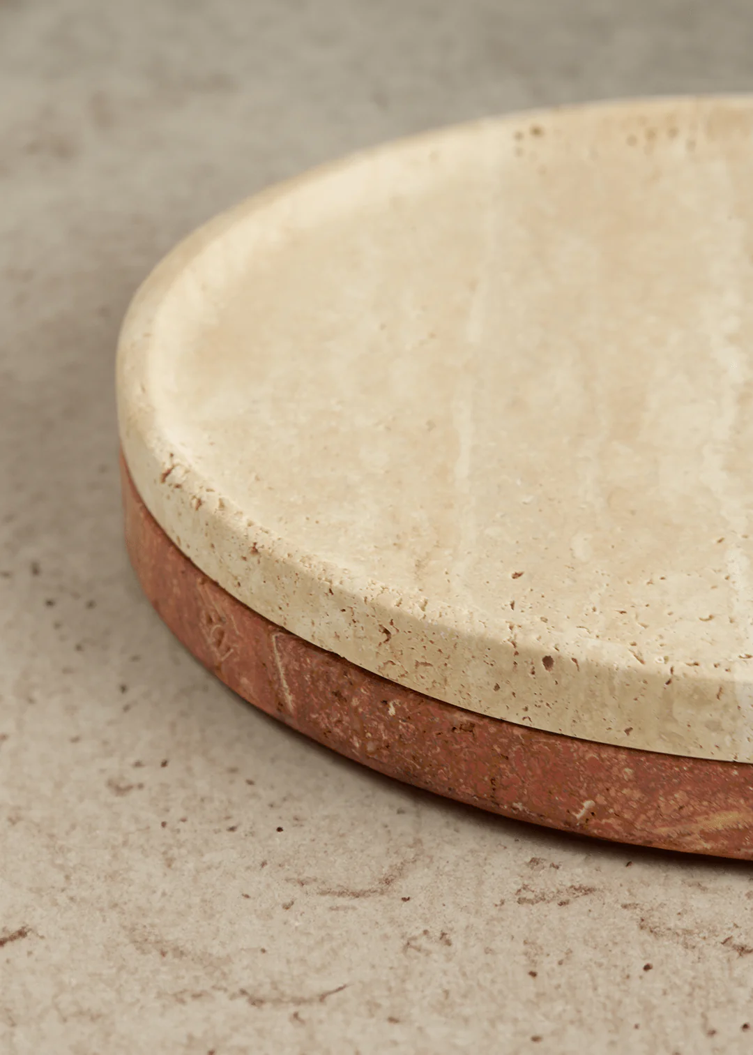 Linea Slim Marble Tray - Yellow Travertine - Image 3