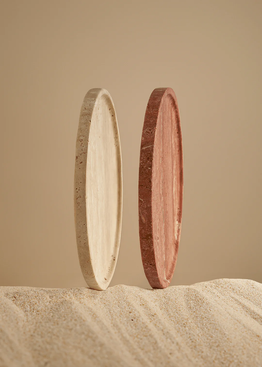 Linea Slim Marble Tray - Yellow Travertine - Image 4