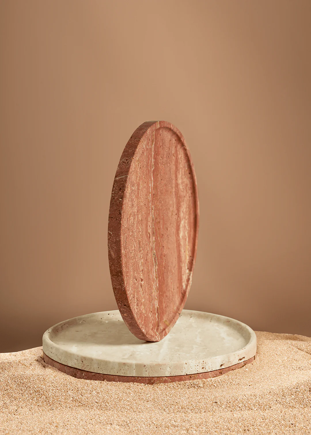 Linea Slim Marble Tray - Yellow Travertine - Image 5