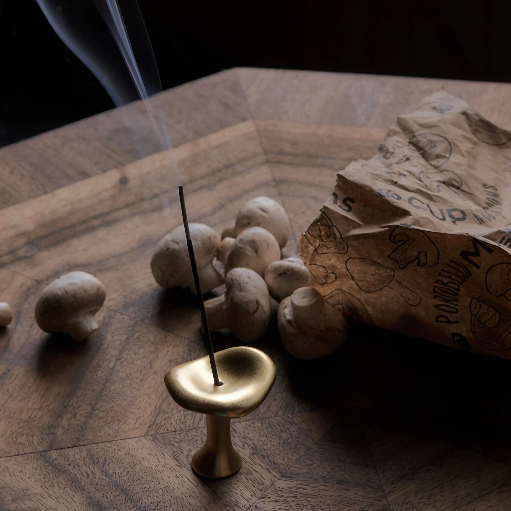 Mushroom Incense Burner - Gold - Image 4
