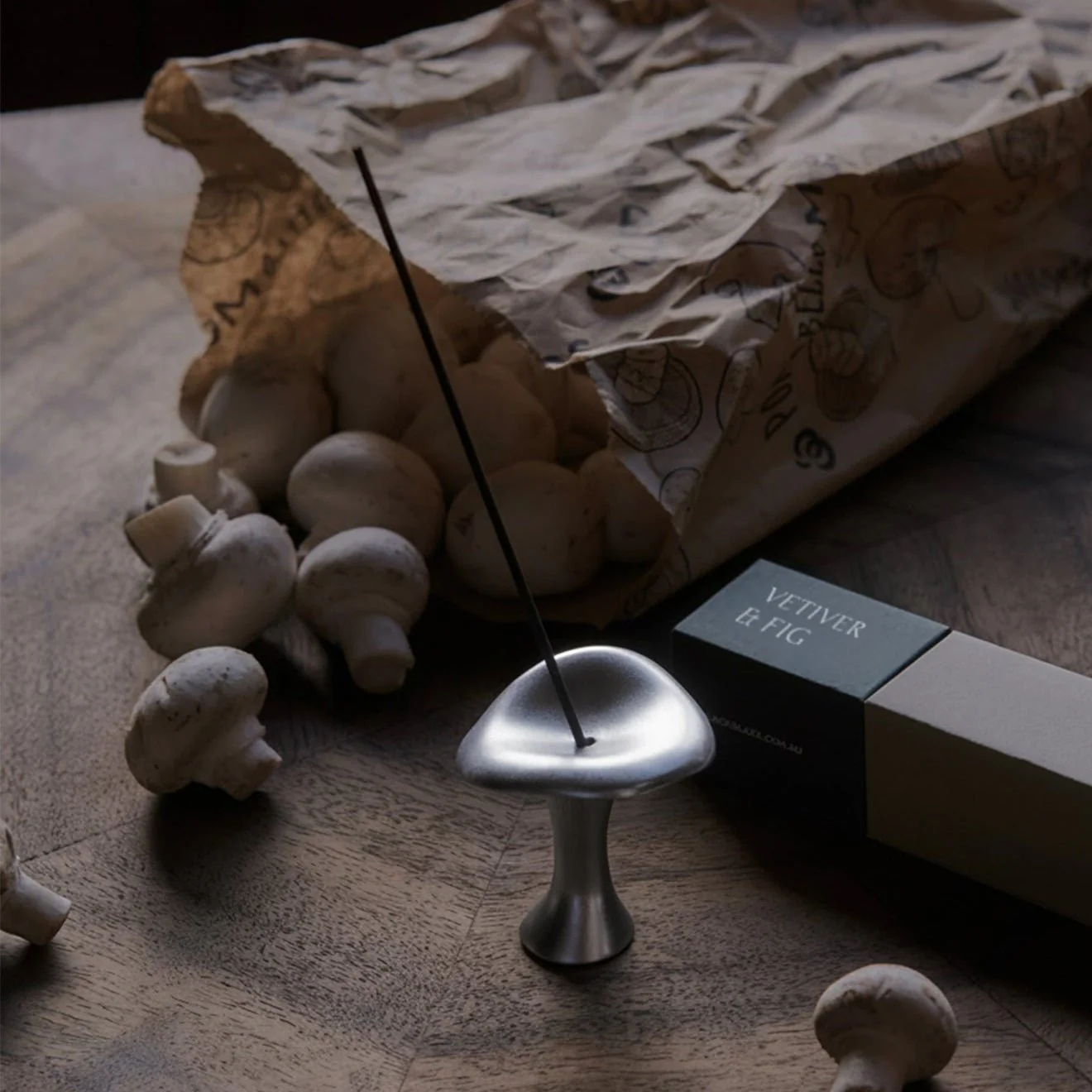 Mushroom Incense Burner - Silver - Image 3