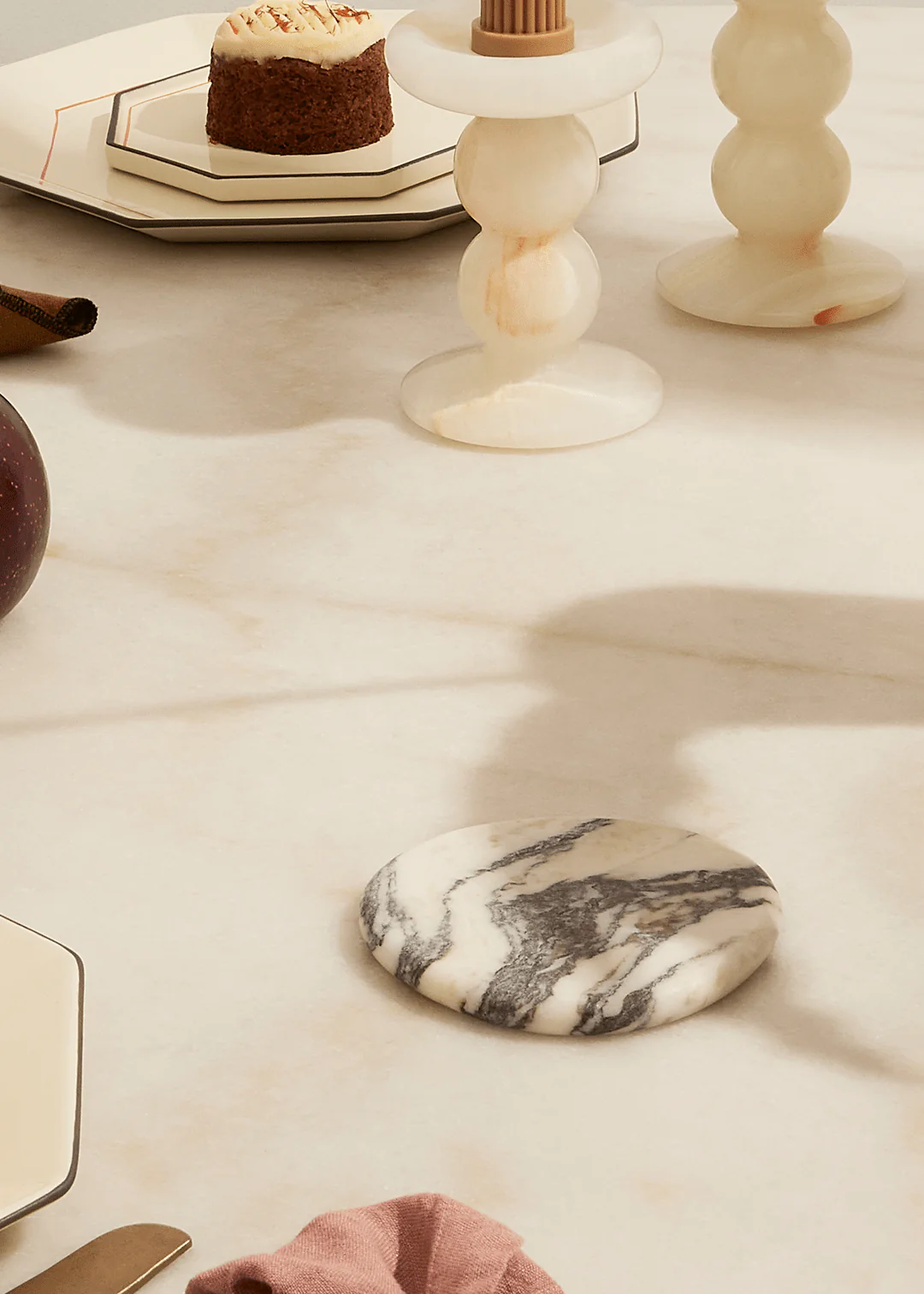 Marble Coaster Set - Calacatta Viola - Image 3
